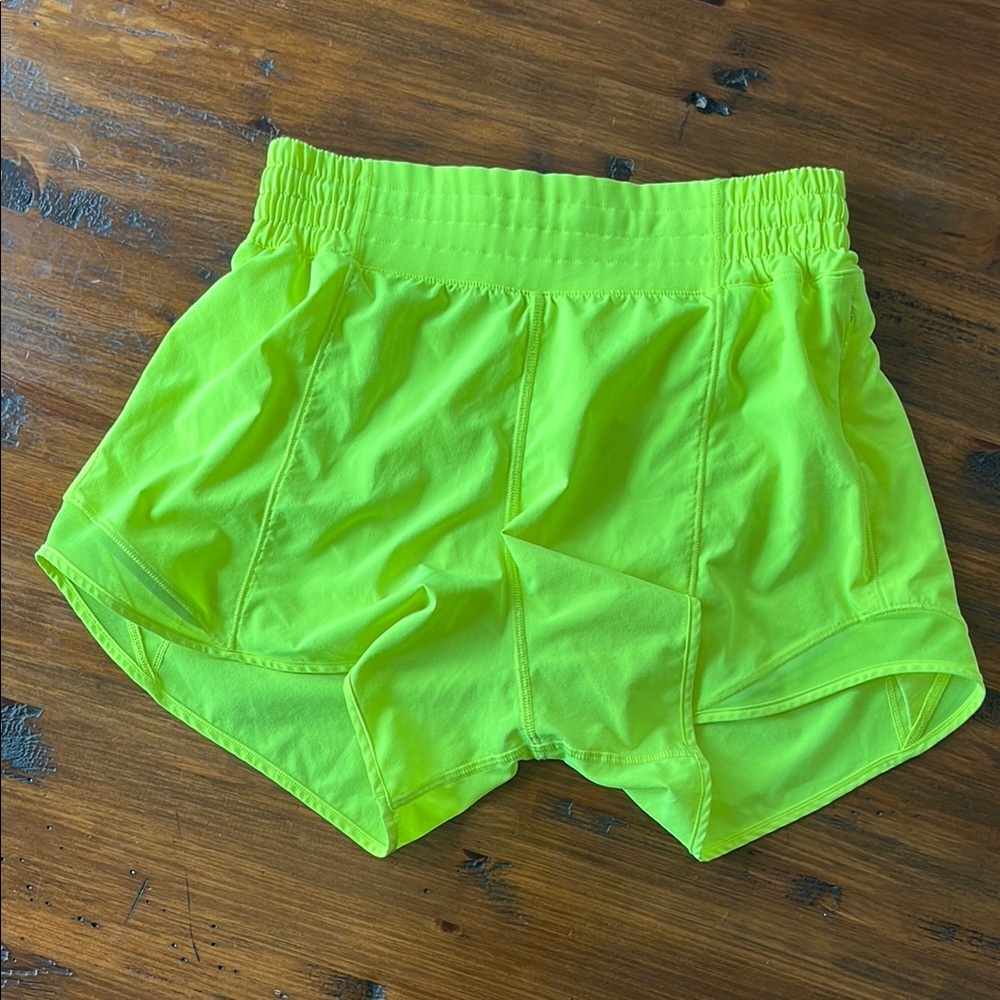 lululemon athletica Neon Green Athletic Shorts